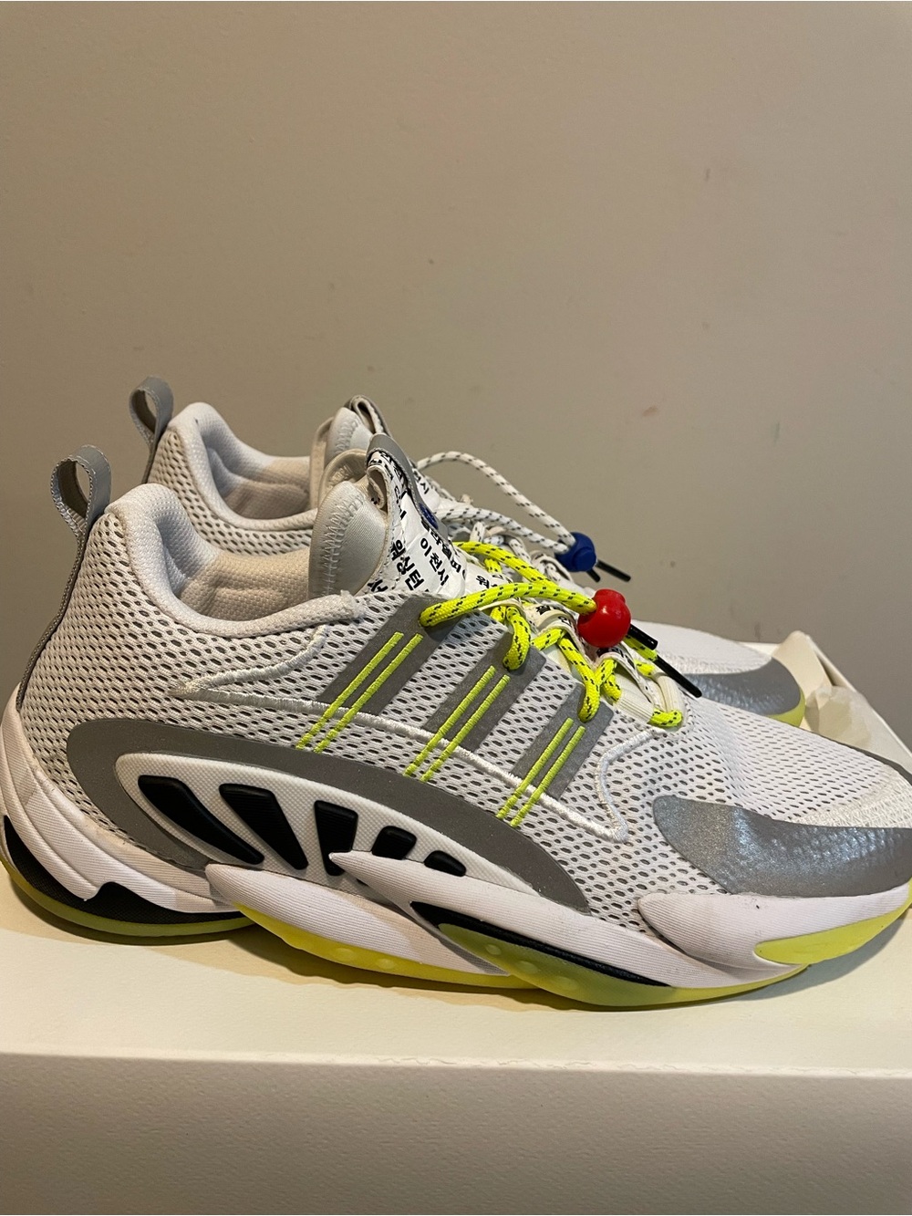 adidas Crazy BYW X 2.0 UBIQ White with Yellow and Black Accents